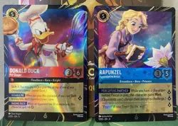 Exclusive Disney Lorcana Epcot Park Promos - Rapunzel & Donald Duck Card Set - Image 1