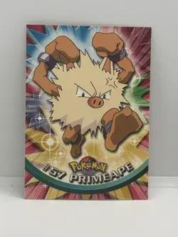Pokemon Topps Primeape #57 Non Holo Black Logo - Pokemon Card - Image 1