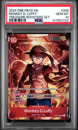 Monkey.D.Luffy (Treasure Booster Set) ST10-006 One Piece Promotion Cards PSA 10 - Image 1