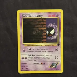 Vintage 2000 Pokemon TCG Gym Challenge Sabrina’s 5 Card Lot Wotc Gastly Jynx - Image 3