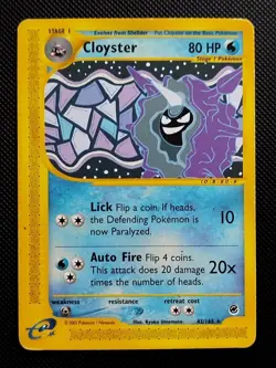 (GD/LP) Cloyster 42/165 2002 Expedition Base Set Non Holo Rare Pokemon Card - Image 1