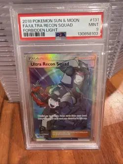 Ultra Recon Squad (Full Art) 131/131 Sm-Forbidden Light Holo PSA 9 Perfect Card - Image 1