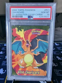 2000 Topps Pokemon TV Animation Clear Cards Full Set #PC1-#PC10 PSA10 Low Pop 5 - Image 4