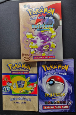 Pokemon TCG WOTC 1999 Fossil BodyGuard EMPTY Theme Deck with Rule Book Card List - Image 2