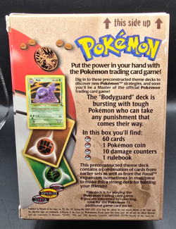 Pokemon TCG WOTC 1999 Fossil BodyGuard EMPTY Theme Deck with Rule Book Card List - Image 3