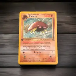 Kabuto 50/62 Pokemon TCG 1st Edition Fossil Vintage 1999 Card CLEAN - Image 1