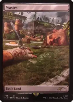 MTG English Wastes (706) - Full Art NM Foil Secret Lair - Image 1