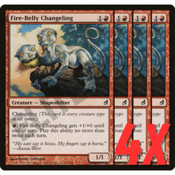 MTG Fire-Belly Changeling (Lorwyn) 164/301 (NEAR MINT) (4X) - Image 1