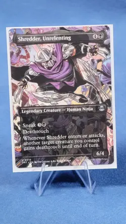 Shredder Unrelenting Borderless NM TMT 210 MTG TMNT - Image 3