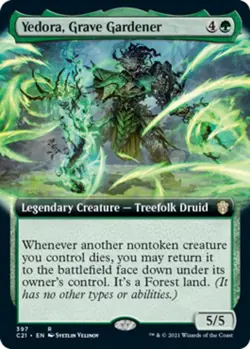 1x Yedora, Grave Gardener - Extended Art Light Play MTG Magic - Kid Icarus - - Image 1