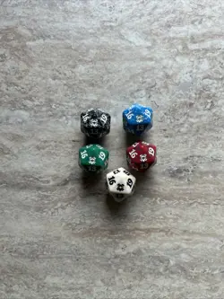 Life Counter ~ Zendikar Rising~ Set of 5 Spindown Dice D20 Prerelease - Image 1