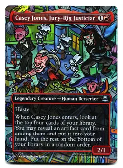 Casey Jones Jury-Rig Justiciar Borderless #207 Teenage Mutant Ninja Turtles Foil - Image 1