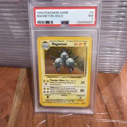 Pokemon Magneton Base Set II Holo 9/130 PSA 7 Great Card Good Cantering - Image 1