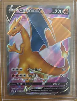 Charizard V SWSH050 SWSH Sword & Shield Promo Cards Pokemon Card Full Art Holo - Image 1