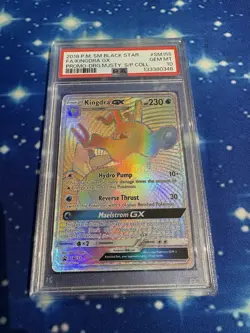 Pokemon PSA 10 Gem Mint SM Promo - Rainbow Kingdra GX SM155 - Image 1