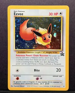 Eevee Holo SWIRL #11 - Black Star Promo - 2000 WOTC Vintage - Pokemon - Image 1