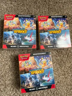 Sealed Pokemon Scarlet & Violet Surging Sparks Booster Bundle x3 - Image 1