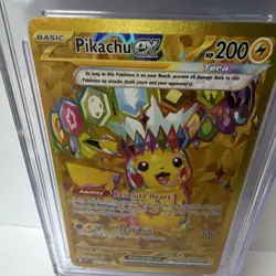 Pokemon Pikachu ex Hyper Rare Holo 247/191 Sv08 Surging Sparks CGC 9 HP 200 - Image 2