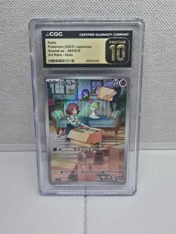 Ralts Pokemon 2023 Japanese Scarlet ex 083/078 Art Rare Holo CGC Pristine 10 - Image 1