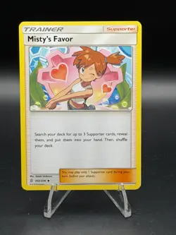 Misty's Favor Uncommon Normal SM - Unified Minds 202/236 LP/NM Pokemon TCG - Image 1