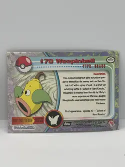Weepinbell #70 Topps Series 1 Non-Holo Black Logo Pokemon TCG NM - Image 2