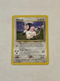 VTG Pokemon TCG Miltank 41/111 Neo Genesis Non Holo Unlimited 2000 NM - Image 3