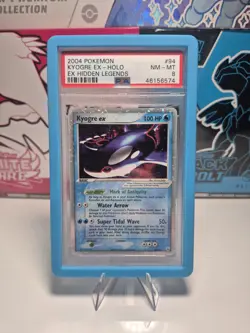 Pokemon Kyogre ex EX Hidden Legends Holo Rare #94 PSA 8 Near Mint - Image 1
