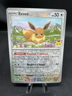 Eevee 074/131 Prismatic Evolutions Reverse Holo. Pokemon Day 2025 Stamp Promo - Image 1