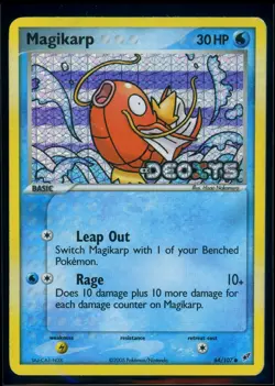 Pokemon EX DEOXYS - #64/107 Magikarp - Reverse Holo - ENG - Heavily Played - Image 1