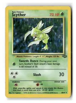 Scyther 10/64 Holo Rare Jungle Pokemon Moderately Played - Image 1