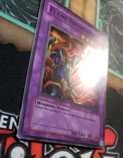 Yugioh Flame Swordsman LOB-003 Super Rare LP - Image 2
