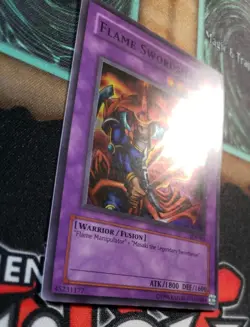 Yugioh Flame Swordsman LOB-003 Super Rare LP - Image 3
