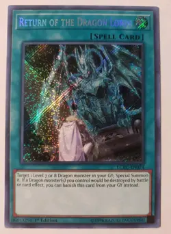 Return of the Dragon Lords - LCKC-EN074 - Secret Rare 1st Edition Light Play - Image 1