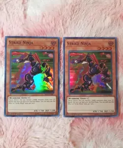 2X Yu-gi-oh! Strike Ninja SHVA-EN021 Super Rare 1st Edition Shadows in Valhalla - Image 1