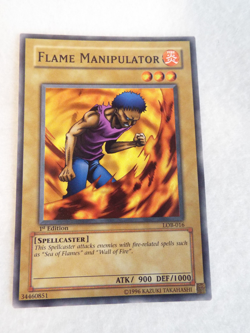 Yugioh Flame Manipulator LOB-016 Common 1st Edition NM - Image 1