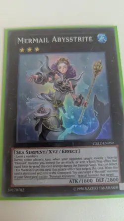 Mermail Abysstrite CBLZ-EN050 Super Rare Unlimited NM/VLP Yugioh - Image 1