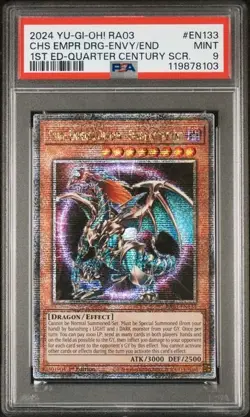 2024 Yu-Gi-Oh! Chaos Emperor Dragon - Envoy of the End RA03-EN133 PSA 9 QCR - Image 1