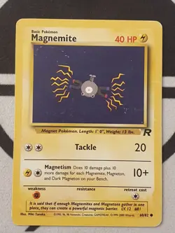 Pokemon Karte Magnetilo 60/82 Team Rocket Set Pokemon 1999 Vintage TCG Magnemite - Image 2