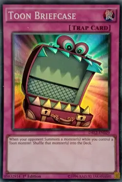 DRL2-EN029 TOON BRIEFCASE SUPER RARE 1ST EDITION YuGiOh CARD - Image 1
