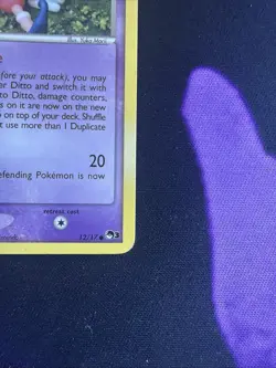 Pokemon Non-Holo Ditto 12/17 Pop Series 3 Excellent/ LP - Image 4