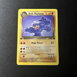Pokemon-1st Edition Dark Machamp 27/82- Team Rocket Non Holo-Excellent condition - Image 1