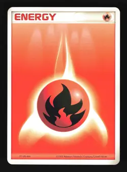 Pokemon Japanese Fire Energy 2003 Moderately Played - Image 1