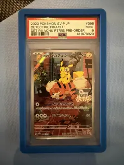 2023 Detective Pikachu (JP) SV-P #98 Pre-order PSA 9 MINT Pokemon - Image 1