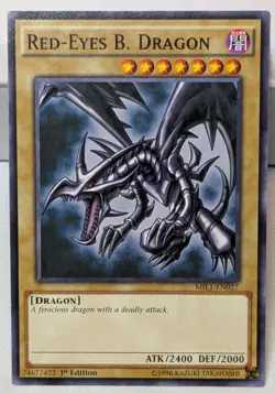 1st Ed Red-Eyes Black Dragon MIL1-EN027 Yugioh - Image 1