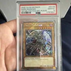 Yu-Gi-Oh! Dark Magician RA04-EN106 Plat Secret Rare 1st Ed 2025 PSA 10 POP 8 - Image 1