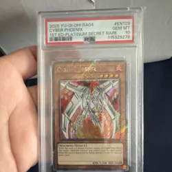 Cyber Phoenix *PSA GEM MINT 10* RA04-EN129 *POP 2 Platinum Secret Rare * Yugioh - Image 1