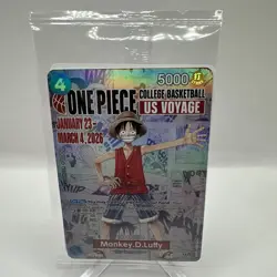 One Piece Monkey.D.Luffy [College Basketball US Voyage] P-055 Promo Card SEALED - Image 1