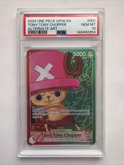 One Piece Two Legends Tony Tony Chopper OP08-001 Leader Alt Art PSA 10 English - Image 1