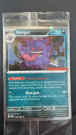 Pokemon TCG GameStop Promo Gengar Stage 2 130 HP Mind Jack Card 050/088 - Image 1