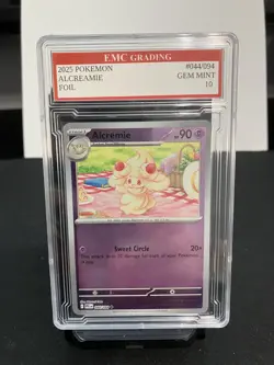 ALCREMIE 044/094 RARE FOIL Pokemon 2025 Card GRADED 10 MINT TCG CCG - Image 1